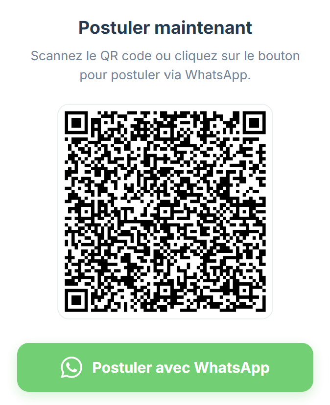QR code de candidature WhatsApp